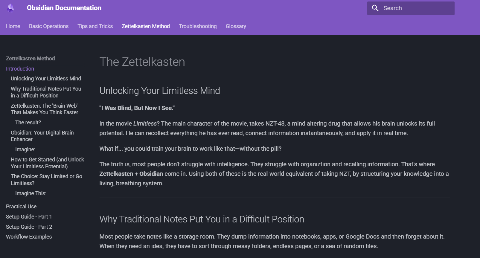 Obsidian Documentation Project screenshot 3