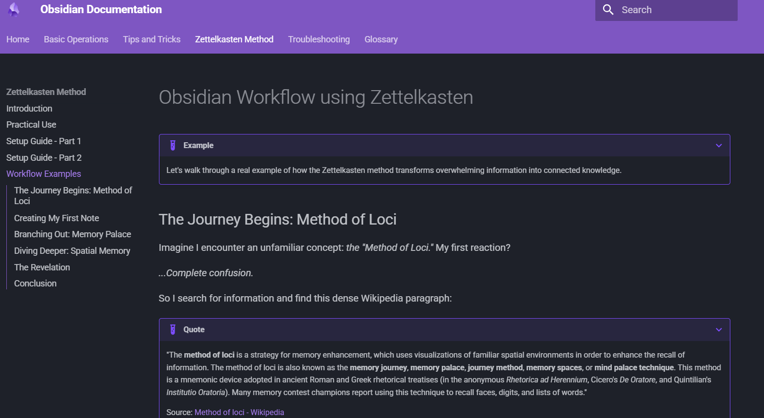 Obsidian Documentation Project screenshot 5